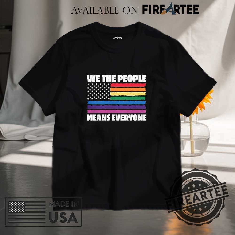 "Funny Gorilla T-Shirts: Beat Off 100 Men Meme Collection" 16 Rainbow Flag We The People Means Everyone Shirt