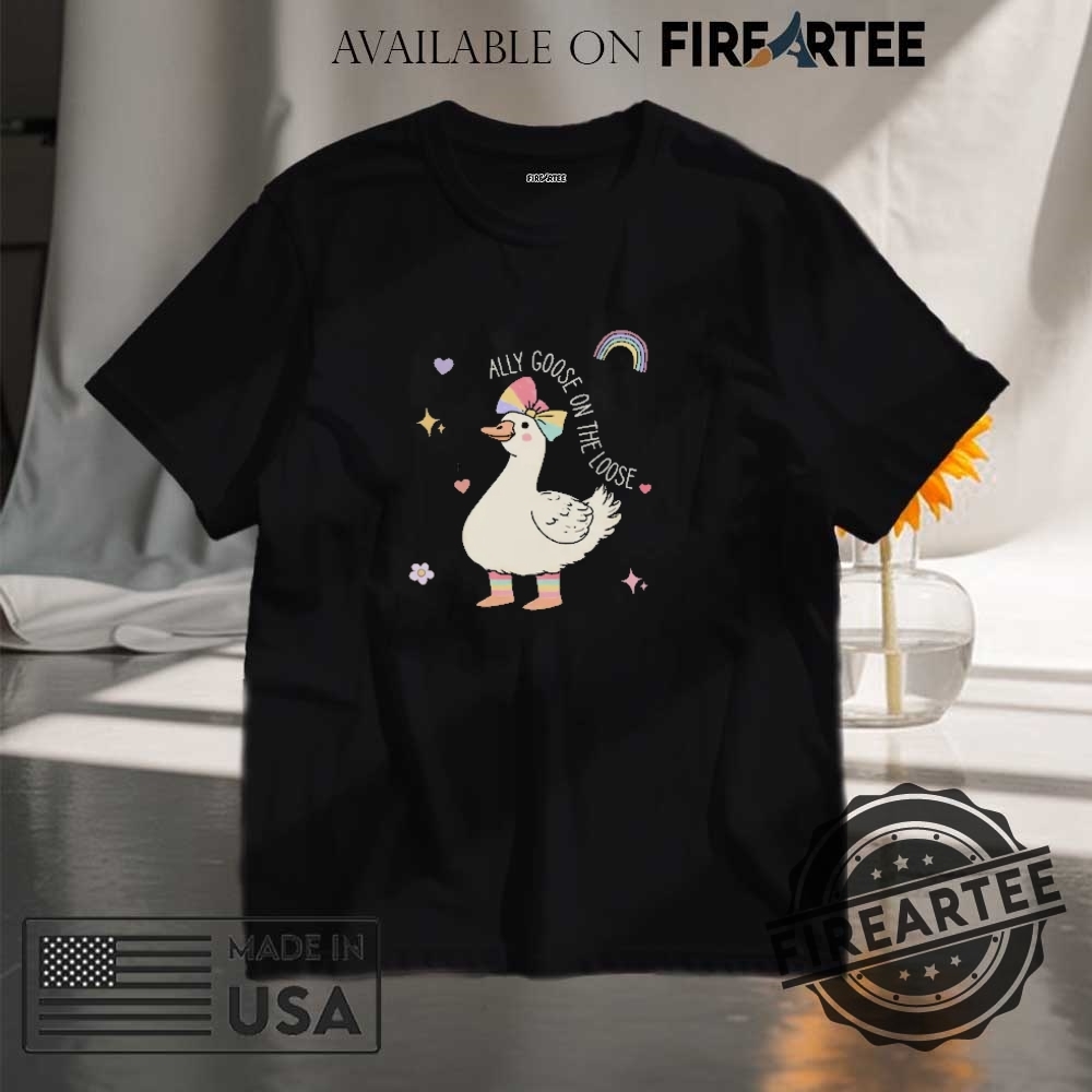 "Funny Gorilla T-Shirts: Beat Off 100 Men Meme Collection" 18 Ally Goose On The Loose Pride Ally Shirt Lgbtq Ally Shirt