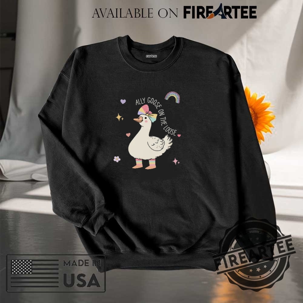 Ally Goose On The Loose Pride Ally Shirt Lgbtq Ally Shirt 7 Ally Goose on the Loose Pride Ally shirt, LGBTQ Ally Shirt