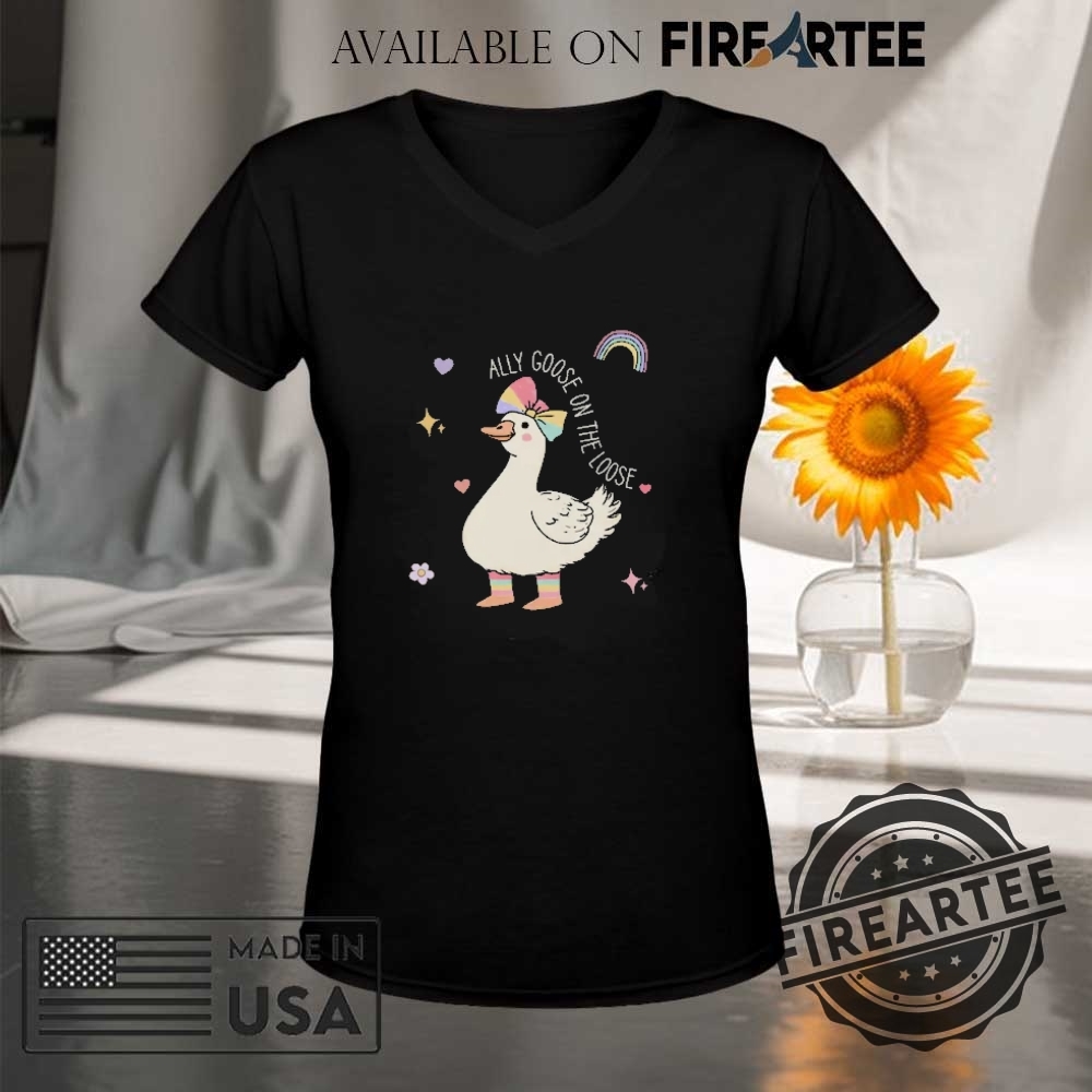 Ally Goose On The Loose Pride Ally Shirt Lgbtq Ally Shirt 9 Ally Goose on the Loose Pride Ally shirt, LGBTQ Ally Shirt