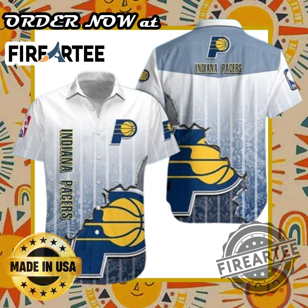Nba Indiana Pacers Buttonup Torn Look Hawaiian Shirt For Summer Game Days 3 NBA Indiana Pacers Button-Up – Torn Look Hawaiian Shirt for Summer Game Days