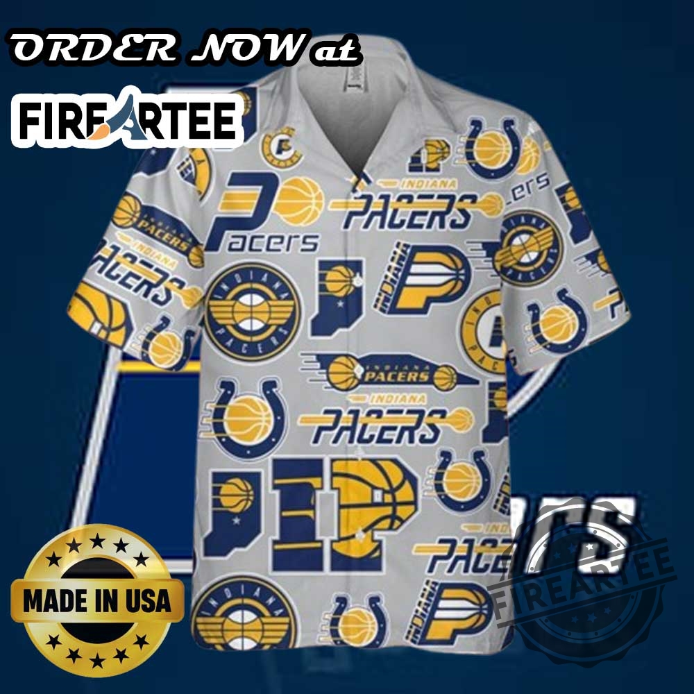 Indiana Pacers Logo Collage Shirt Vibrant Allover Print Nba Hawaiian Shirt 4 Indiana Pacers Logo Collage Shirt – Vibrant All-Over Print NBA Hawaiian Shirt