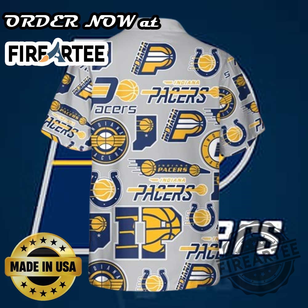 Indiana Pacers Logo Collage Shirt Vibrant Allover Print Nba Hawaiian Shirt 5 Indiana Pacers Logo Collage Shirt – Vibrant All-Over Print NBA Hawaiian Shirt