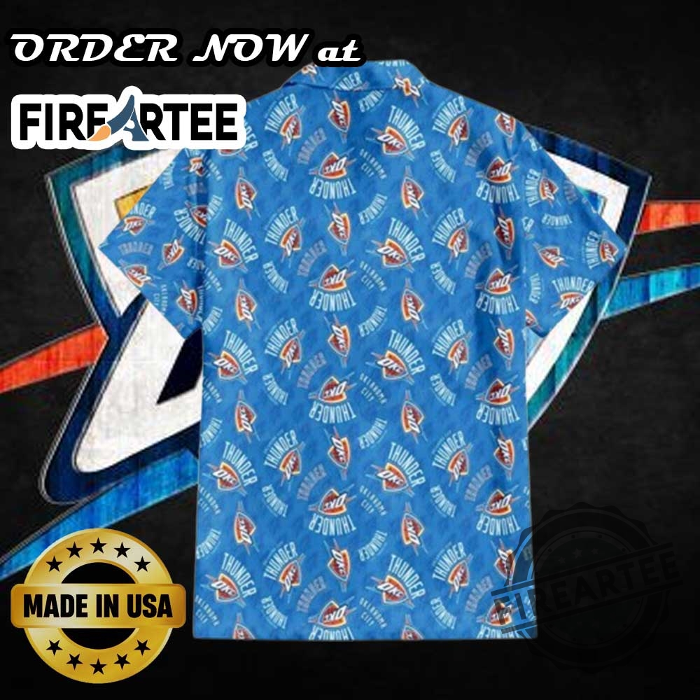 Oklahoma City Thunder Hawaiian Shirt Blue Nba Team Logo Summer Buttonup For Basketball Fans 5 Oklahoma City Thunder Hawaiian Shirt – Blue NBA Team Logo Summer Button-Up for Basketball Fans
