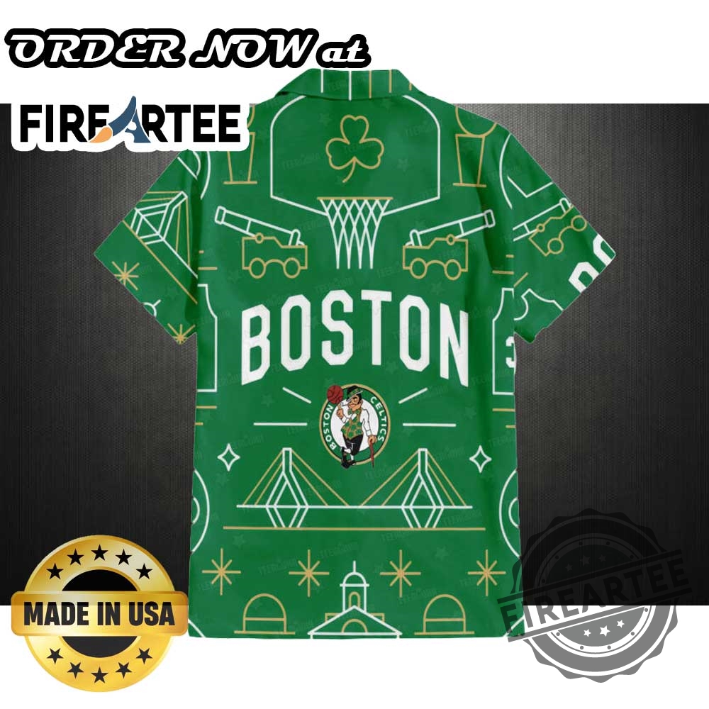 Boston Celtics Aloha Shirt And Shorts Tropical Nba Summer Outfit 5 Boston Celtics Aloha Shirt and Shorts – Tropical NBA Summer Outfit