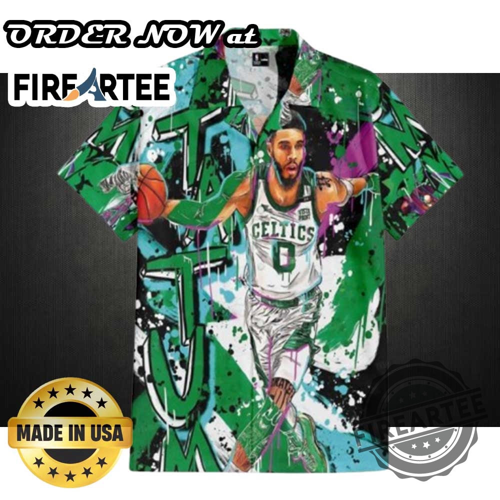 Jayson Tatum Boston Celtics Graffiti Summer Set Nba Hawaiian Shirt And Shorts For Basketball Fans 5 Jayson Tatum Boston Celtics Graffiti Summer Set – NBA Hawaiian Shirt and Shorts for Basketball Fans