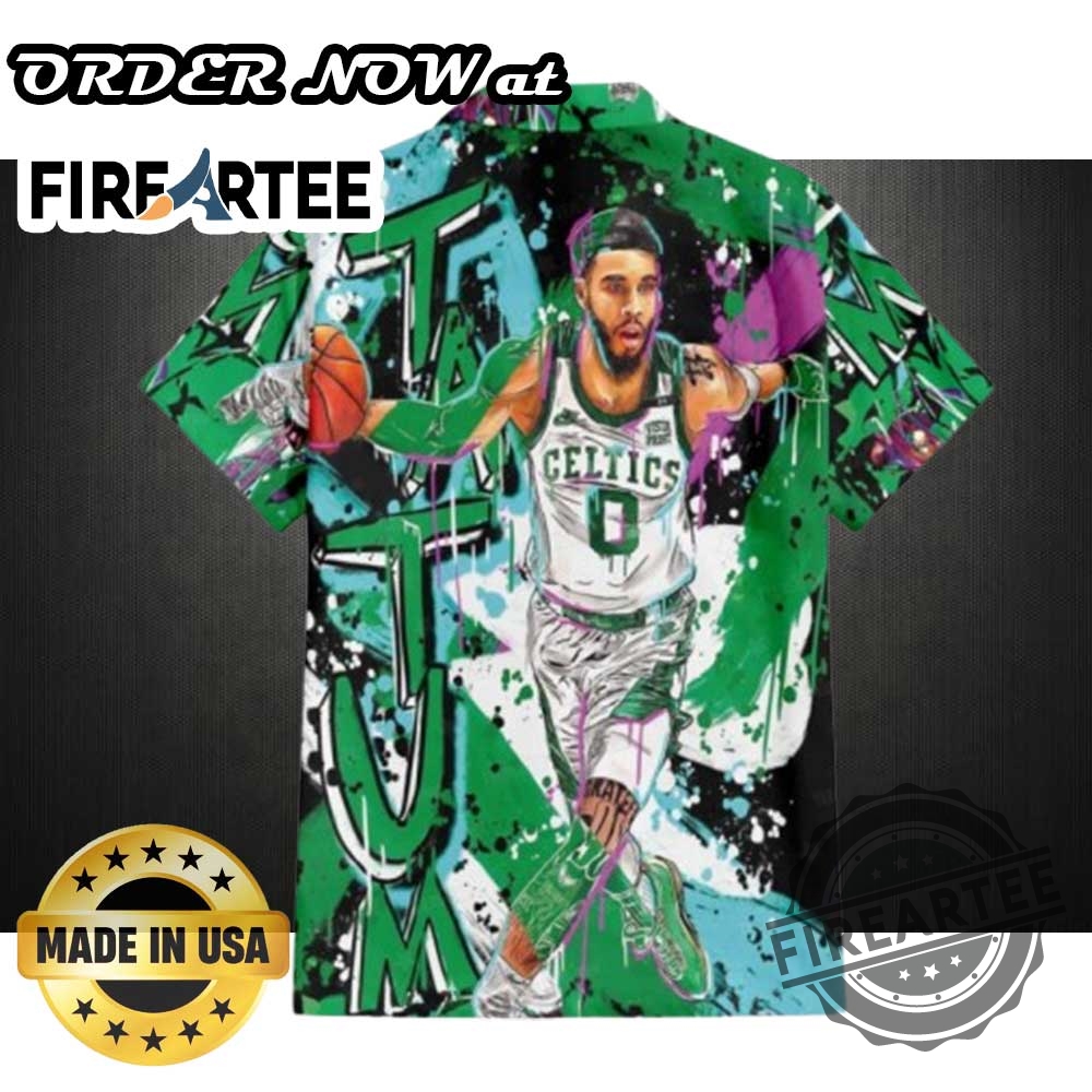 Jayson Tatum Boston Celtics Graffiti Summer Set Nba Hawaiian Shirt And Shorts For Basketball Fans 6 Jayson Tatum Boston Celtics Graffiti Summer Set – NBA Hawaiian Shirt and Shorts for Basketball Fans