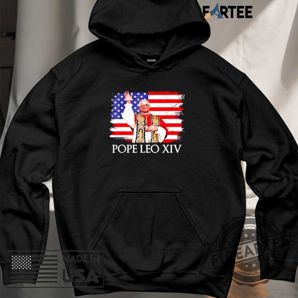 New Pope Leo Xiv Robert American Flag Shirt 6 New Pope Leo Xiv Robert American Flag Shirt fireartee 2