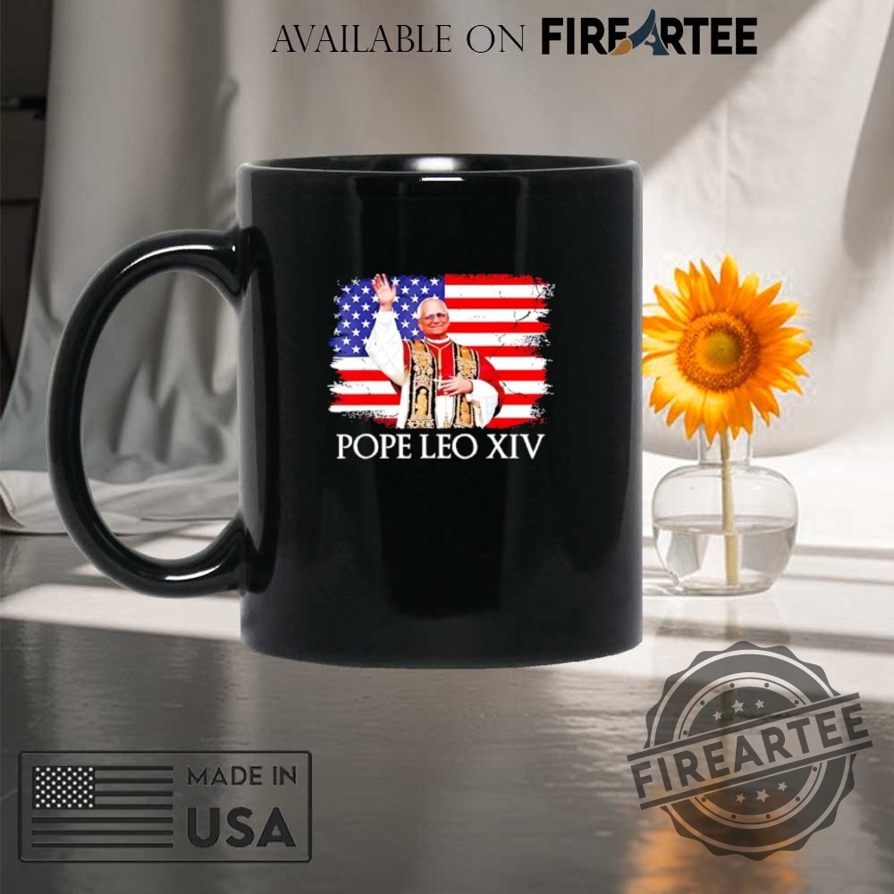 New Pope Leo Xiv Robert American Flag Shirt 8 New Pope Leo Xiv Robert American Flag Shirt fireartee 4