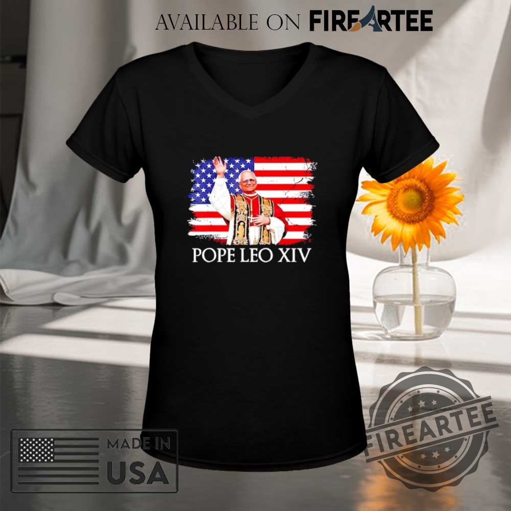 New Pope Leo Xiv Robert American Flag Shirt 9 New Pope Leo Xiv Robert American Flag Shirt fireartee 5