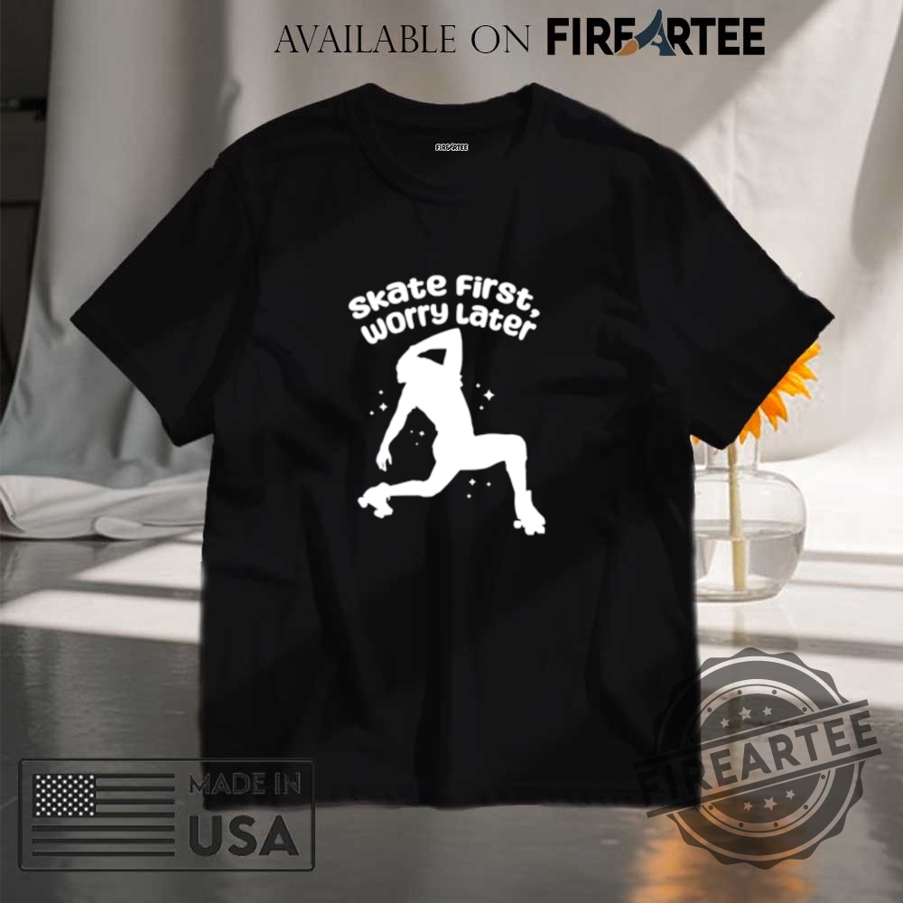 "Exclusive Band T-Shirts: Vinnum Sabbathi, Stray Kids, and More" 9 Skate First Worry Later Shirt