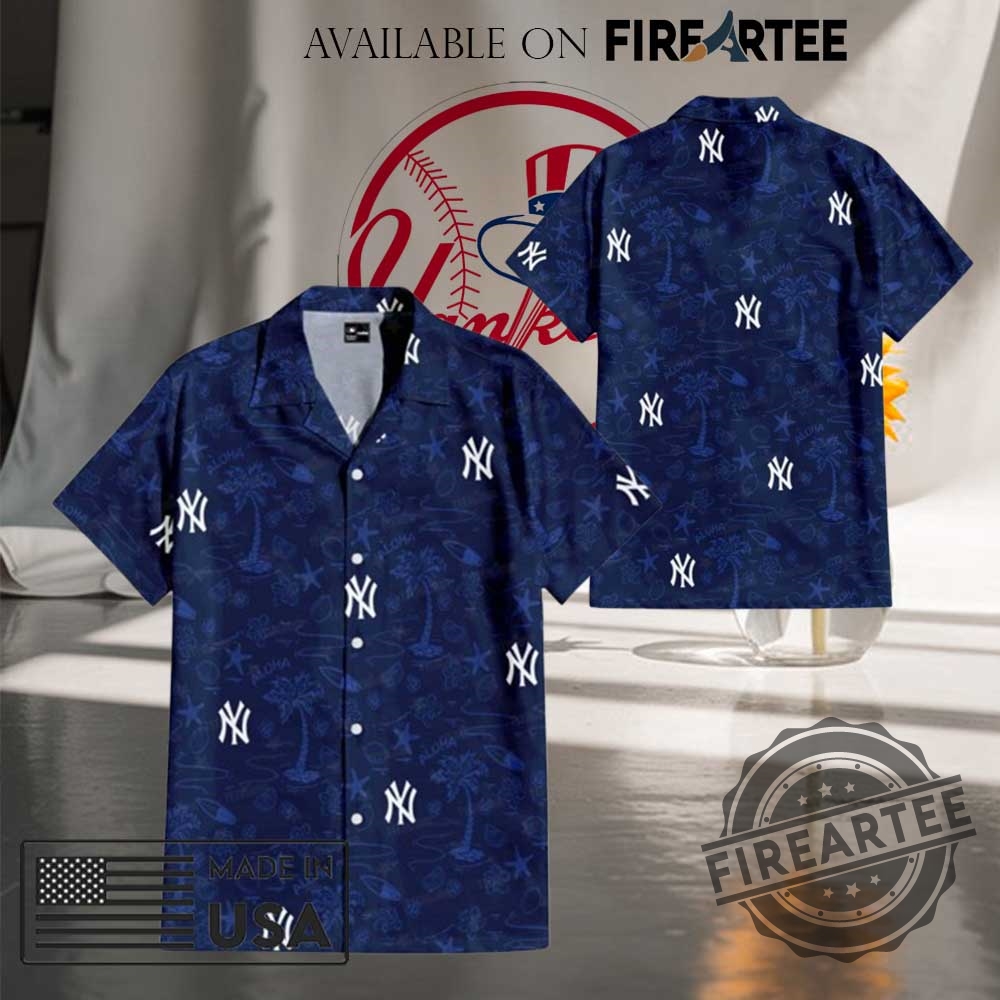 "Top 5 New York Yankees and Mets Hawaiian Shirts for Summer" 4 New York Yankees Aloha Shirt Tropical Vacation Button Down For Mlb Fans