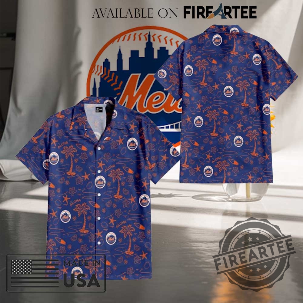 "Top 5 New York Yankees and Mets Hawaiian Shirts for Summer" 6 New York Mets Hawaiian Shirt Aloha Tropical Baseball Buttonup Shirt For Summer Fans