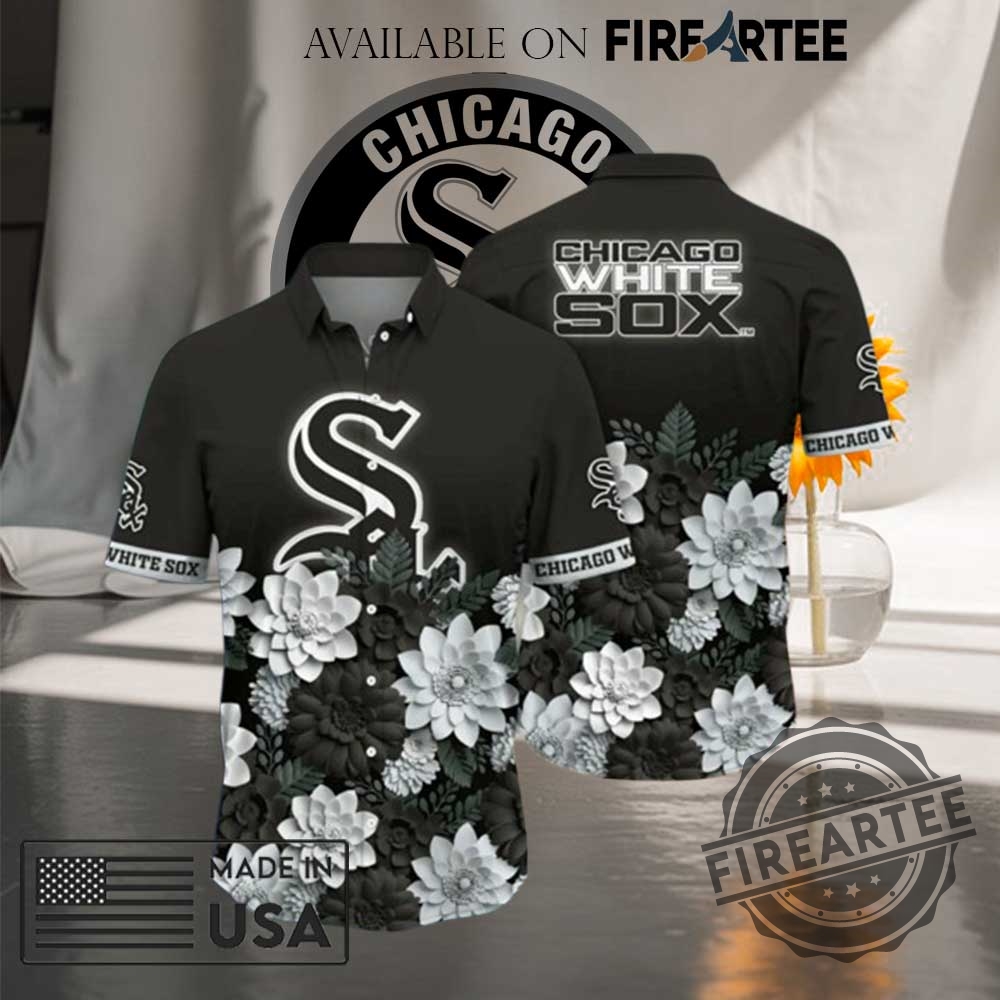 "Top 5 New York Yankees and Mets Hawaiian Shirts for Summer" 13 Chicago White Sox Floral Hawaiian Shirt Black And White Tropical Buttonup For Baseball Fans