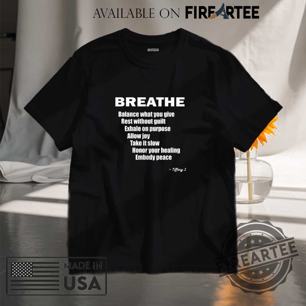 "Top Retro PBS and Resistance T-Shirts for Educational TV Fans" 13 Breathe Balance What You Give Rest Without Guilt Shirt