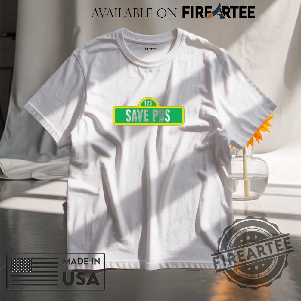"Top Retro PBS and Resistance T-Shirts for Educational TV Fans" 17 Save Pbs Tshirt Sesame Street Style 123 Sign Graphic Tee For Public Broadcasting Fans