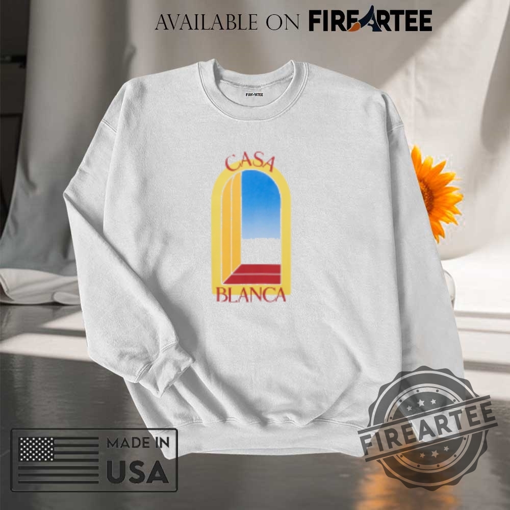 Casablanca Graphic Tee With Retro Archway Print And Bold Color Design 7 Casablanca Graphic Tee with Retro Archway Print and Bold Color Design