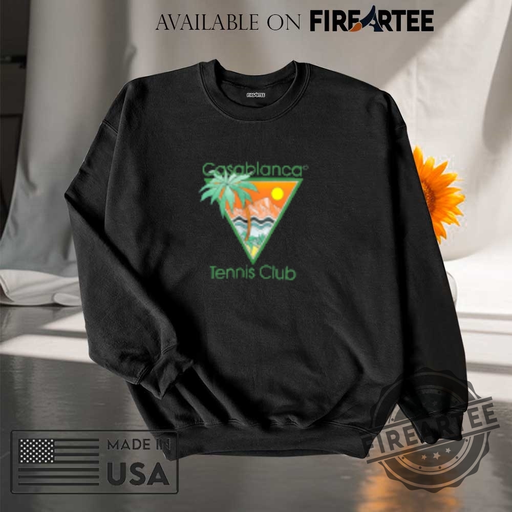 Casablanca Tennis Club Tshirt Retro Tropical Triangle Graphic Tee For Sporty Summer Vibes 7 Casablanca Tennis Club T-Shirt – Retro Tropical Triangle Graphic Tee for Sporty Summer Vibes