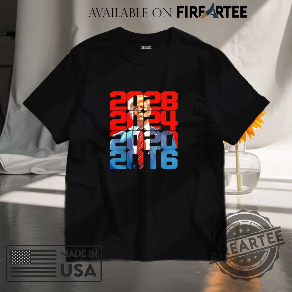 "Stylish Casablanca Graphic Tees & Controversial Trump Supporter Shirt Showcase" 9 Donald Trump 2028 2024 2020 2016 Portrait Tshirt