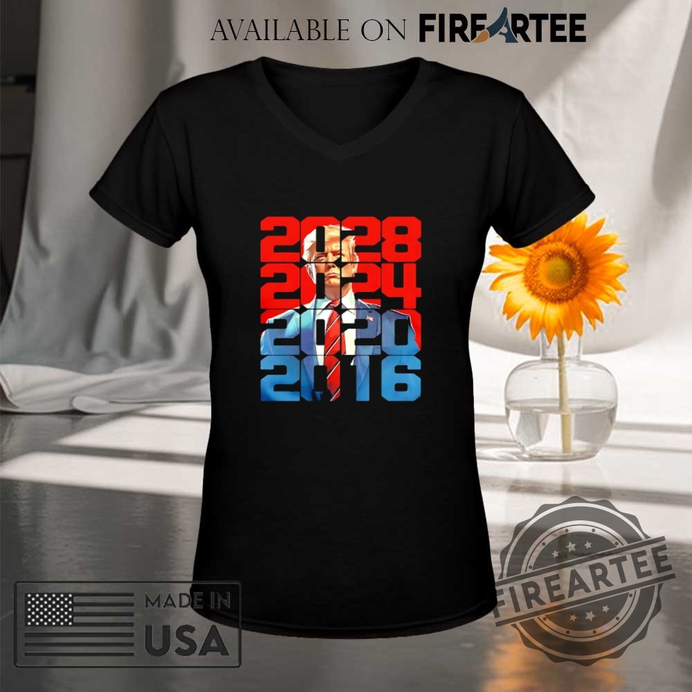 Donald Trump 2028 2024 2020 2016 Portrait Tshirt 9 Donald Trump 2028 2024 2020 2016 portrait T-shirt