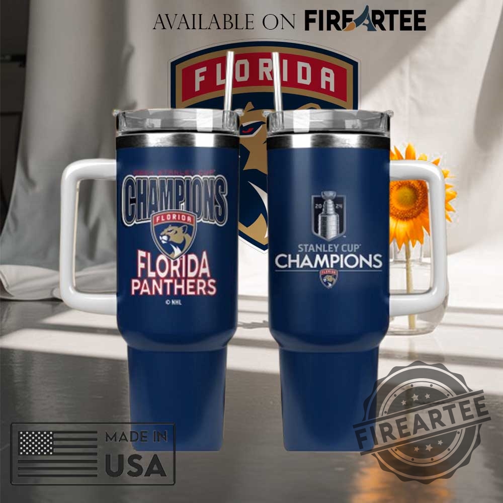 Florida Panthers 2024 Stanley Cup Champions Tumbler 40 Oz Nhl Winner Mug