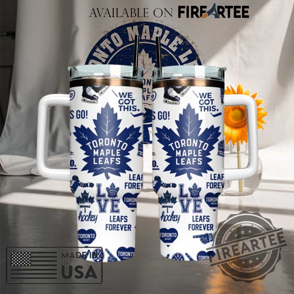 Toronto Maple Leafs Hockey Tumbler 40 Oz Go Leafs Go Cup With Handle And Straw For Fans 3 Toronto Maple Leafs Hockey Tumbler – 40 oz GO LEAFS GO Cup with Handle and Straw for Fans