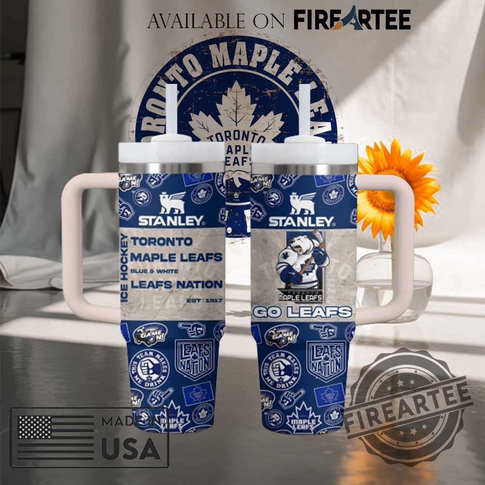 Toronto-Maple-Leafs-Stanley-Style-Tumbler-40-Oz-Go-Leafs-Fan-Cup-With-Handle-And-Straw-fireartee_1
