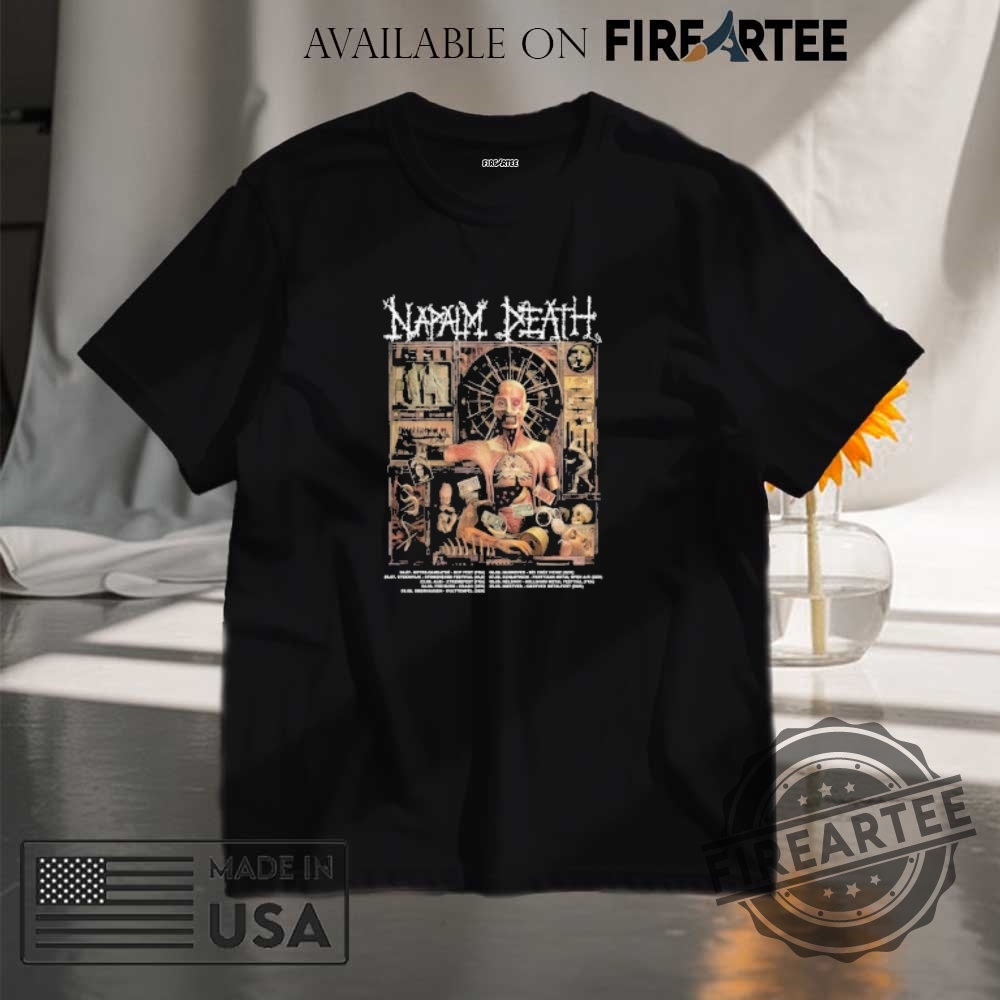"Must-Have Tour Shirts: Linkin Park & Kendrick Lamar 2025 Collection" 14 Napalm Death 2025 European Summer Festival Tour Julyaugust Dates Event Tshirts
