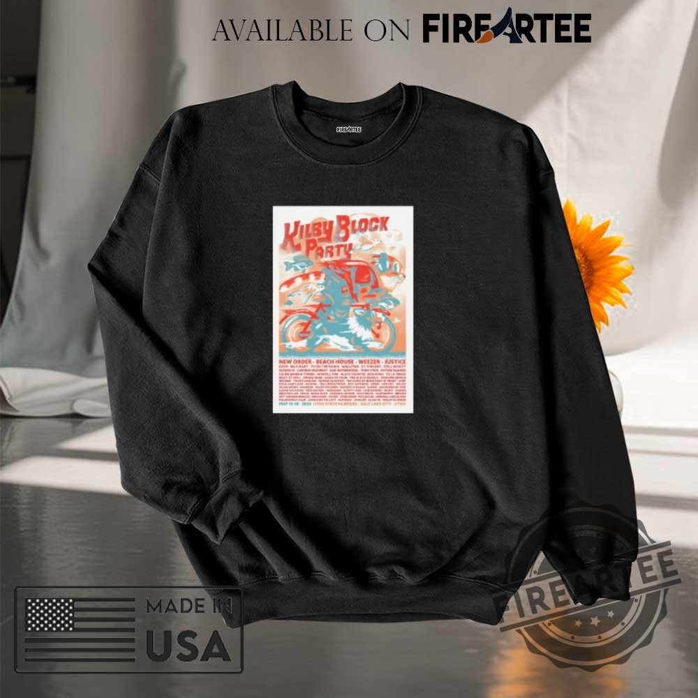 Kilby Block Party Salt Lake City Ut 5 155 18 2025 Tour Poster Shirt 7 Kilby Block Party Salt Lake City UT 5 15-5 18 2025 Tour Poster shirt