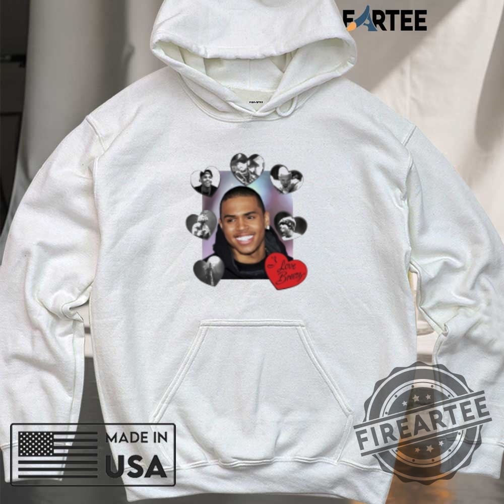 Chris Brown I Love Breezy Heart Photo Tshirts 6 Chris Brown I Love Breezy Heart Photo T-shirts