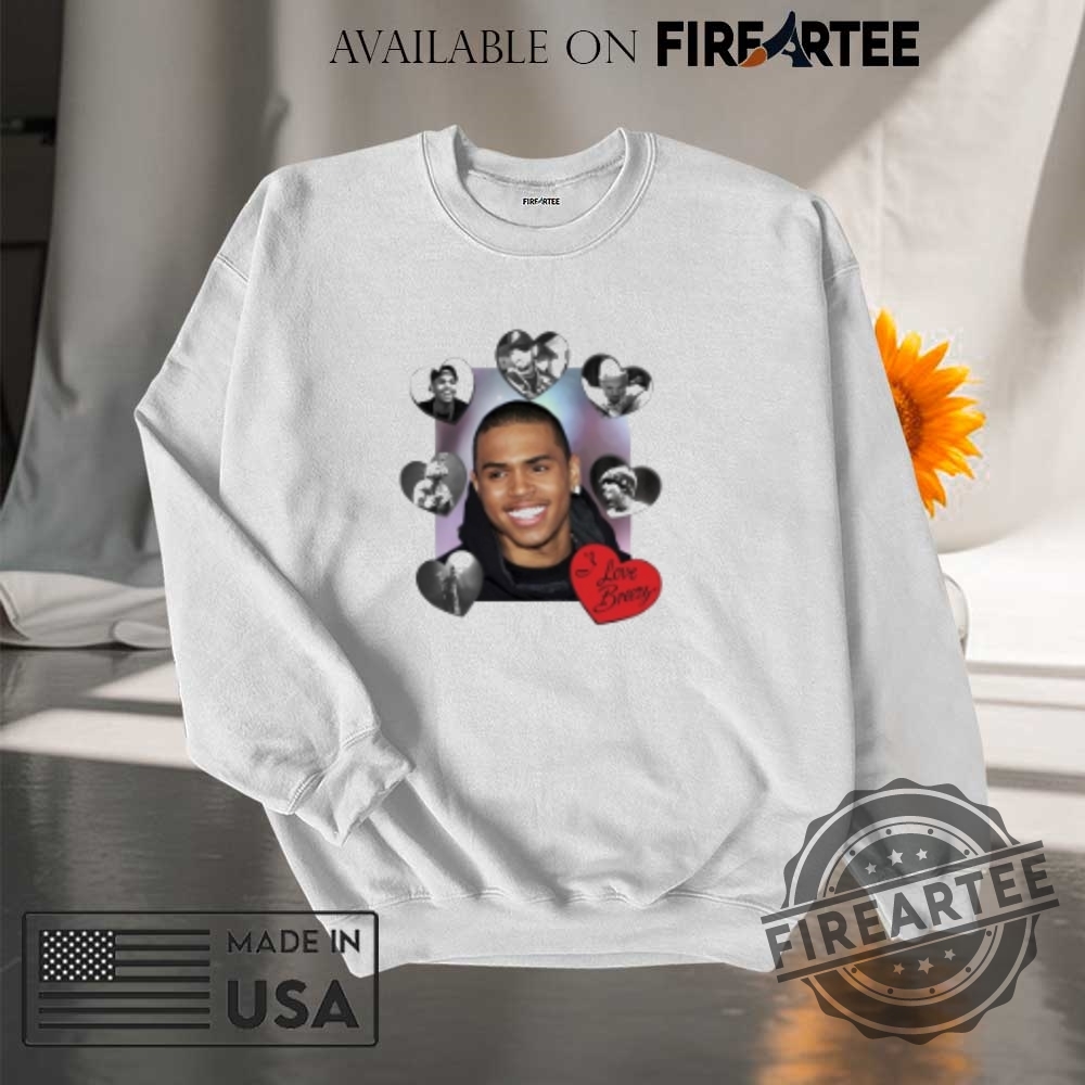 Chris Brown I Love Breezy Heart Photo Tshirts 7 Chris Brown I Love Breezy Heart Photo T-shirts