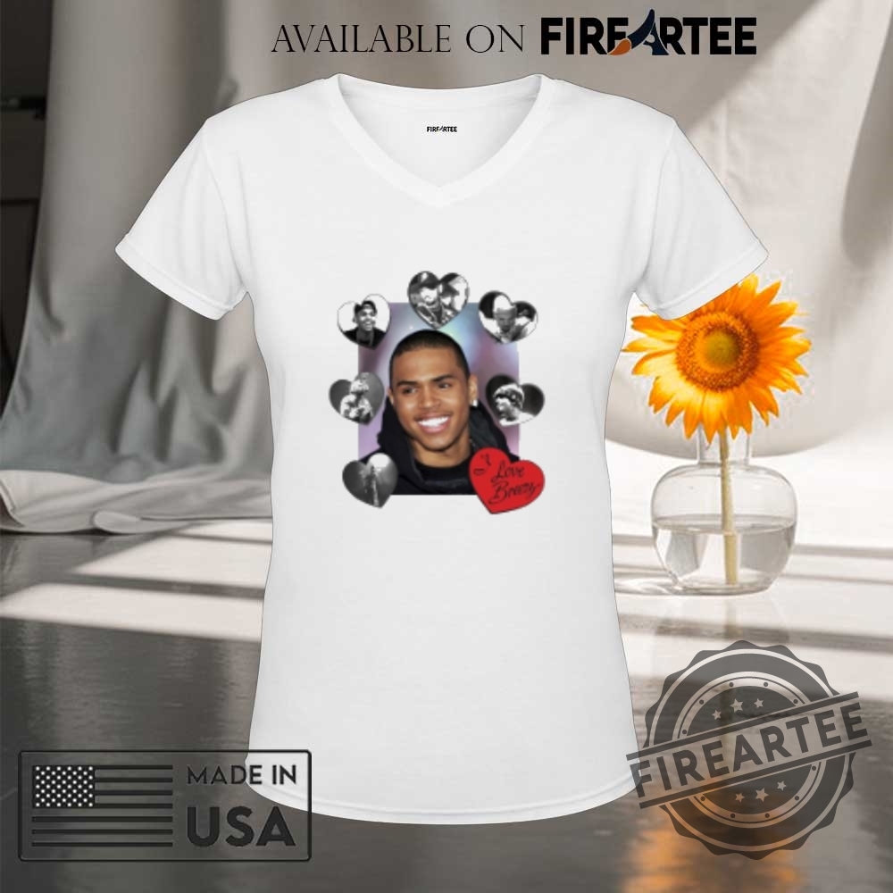 Chris Brown I Love Breezy Heart Photo Tshirts 9 Chris Brown I Love Breezy Heart Photo T-shirts