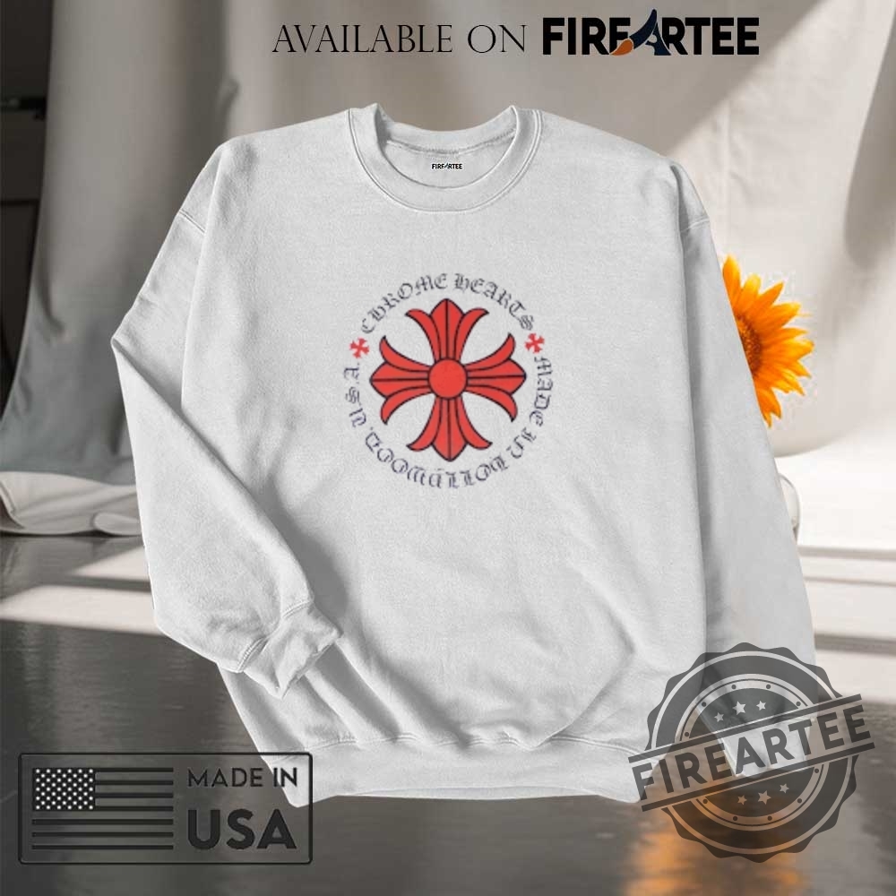 Chrome Hearts Red Cross Logo Tshirt Bold Gothic Streetwear Tee For Men Women 7 Chrome Hearts Red Cross Logo T-Shirt – Bold Gothic Streetwear Tee for Men & Women