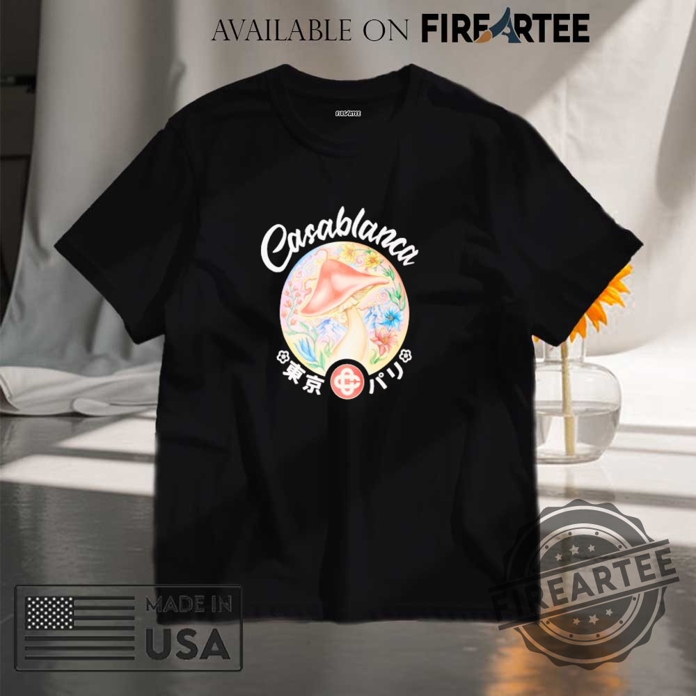 "Top 5 Stylish and Trendy Designer Tshirts for 2024 Fashion" 14 Casablanca Mushroom Logo Shirt