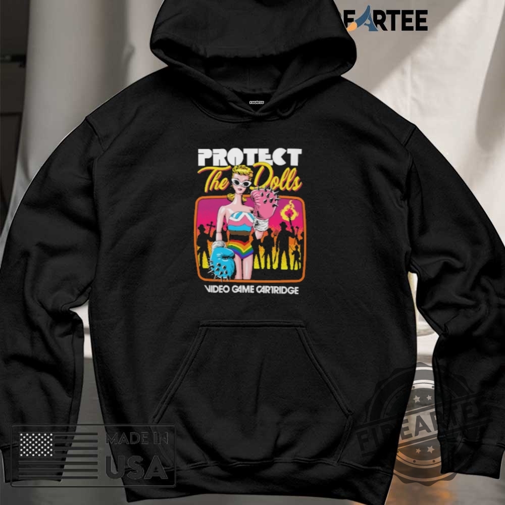 Protect The Dolls Retro Video Game Tshirt Pride Fighter Graphic Tee With Vintage Arcade Style 6 Protect The Dolls Retro Video Game T-Shirt – Pride Fighter Graphic Tee with Vintage Arcade Style