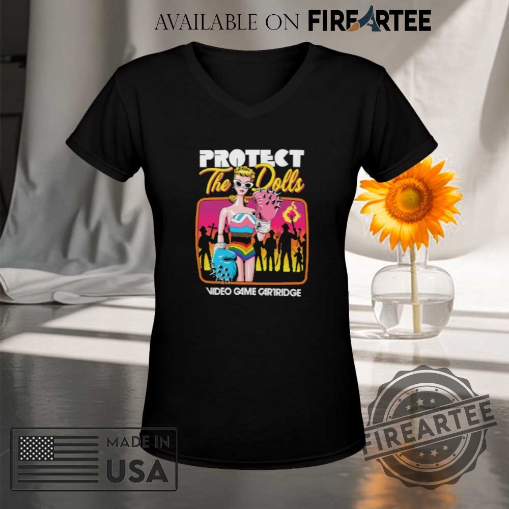 Protect The Dolls Retro Video Game Tshirt Pride Fighter Graphic Tee With Vintage Arcade Style 9 Protect The Dolls Retro Video Game T-Shirt – Pride Fighter Graphic Tee with Vintage Arcade Style