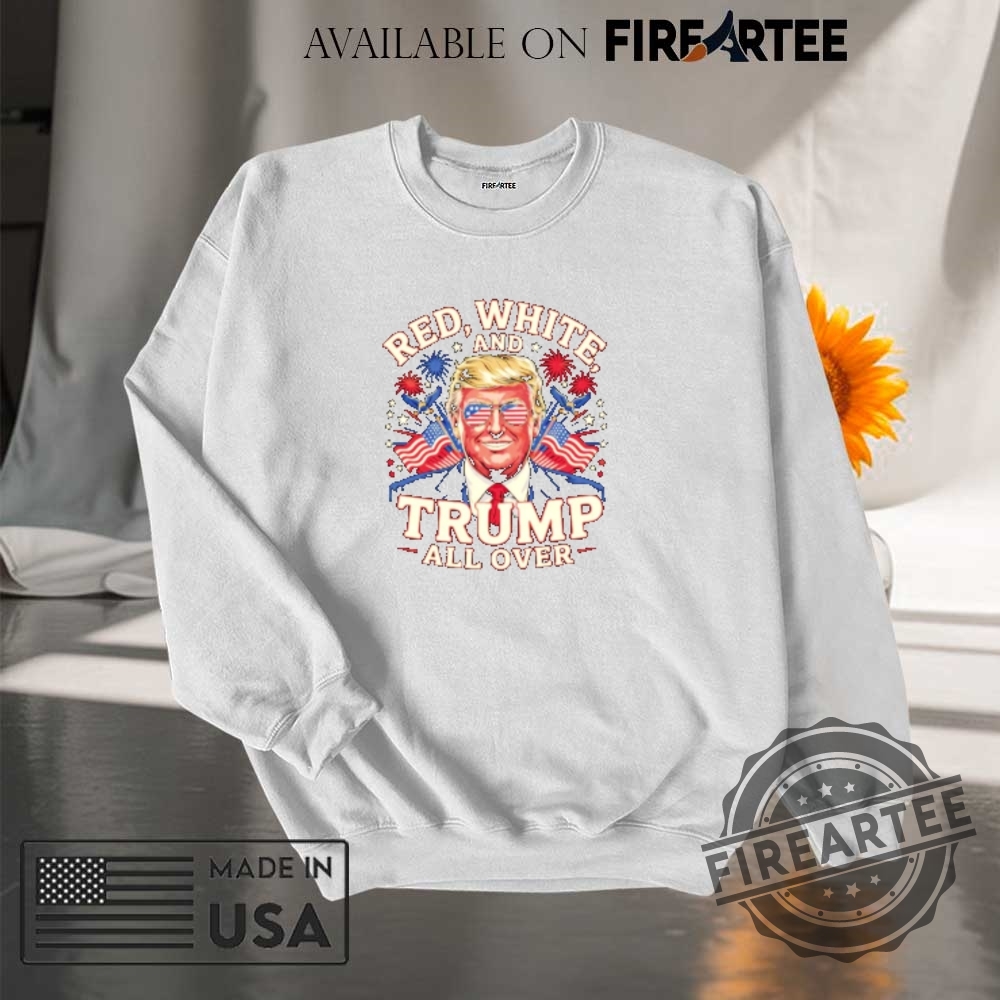 Red White And Trump All Over Caricature Shirt 7 Red white and Trump all over caricature shirt