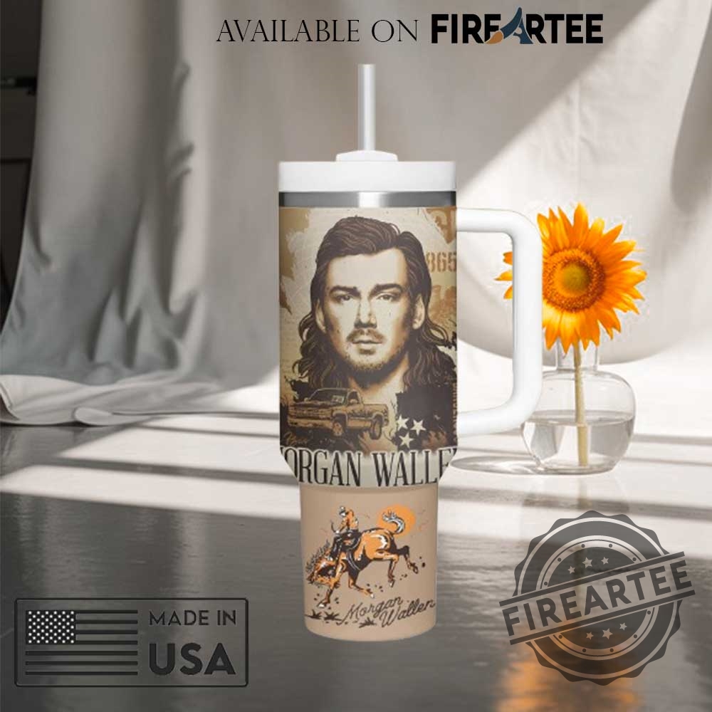 Morgan Wallen Country Music Tumbler With Handle Western Cowboy Retro Travel Mug 5 Morgan Wallen Country Music Tumbler with Handle – Western Cowboy Retro Travel Mug