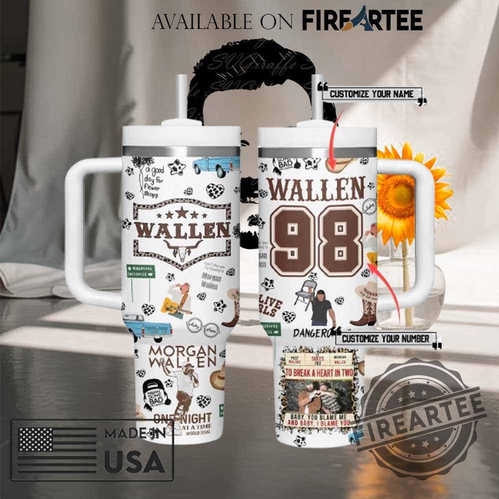 "Top Morgan Wallen and Beyoncé Country Music Tumblers for Fans" 3 Morgan Wallen Tumbler With Handle Personalized Country Music Travel Mug With Name Number