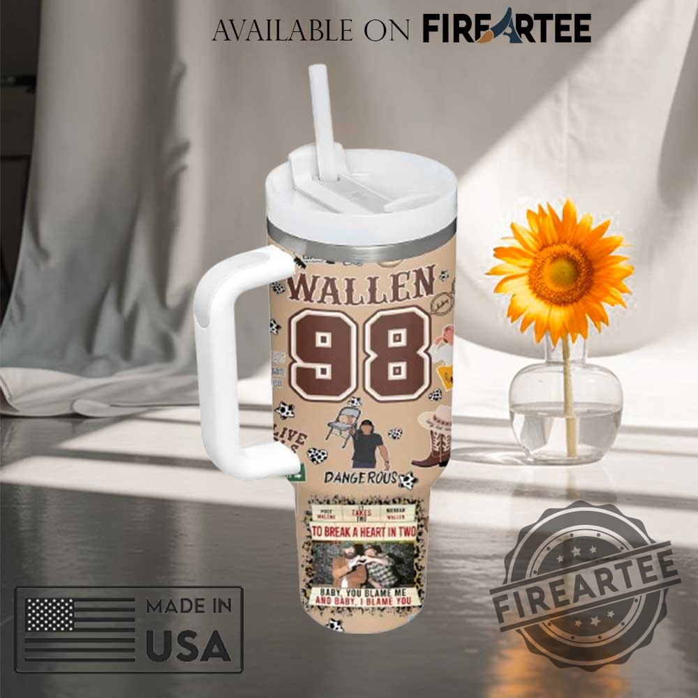 Morgan Wallen 98 Western Tumbler With Handle Country Music Travel Mug Gift For Fans 4 Morgan Wallen 98 Western Tumbler with Handle – Country Music Travel Mug Gift for Fans