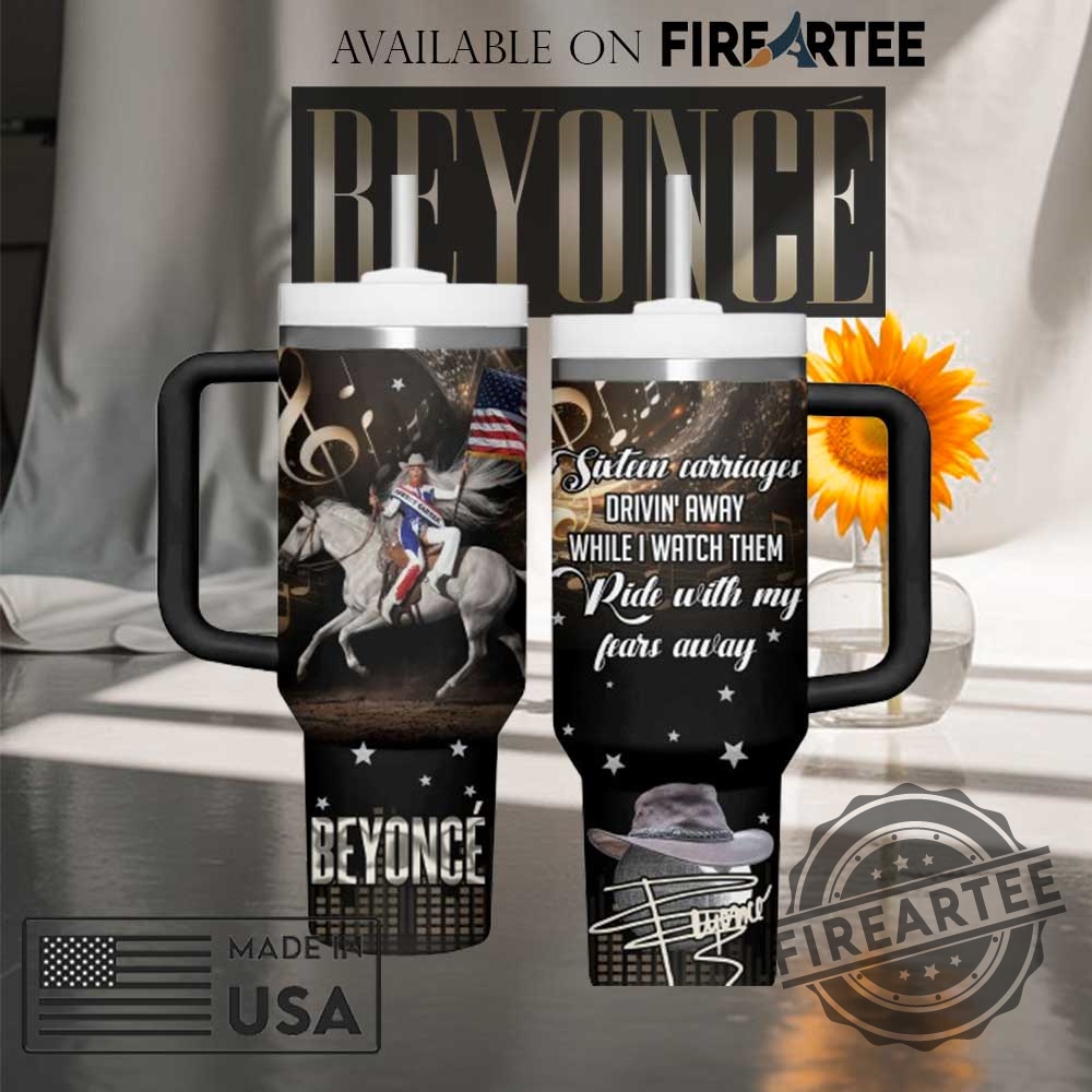 "Top Morgan Wallen and Beyoncé Country Music Tumblers for Fans" 6 Beyoncé Cowboy Renaissance Tumbler With Handle Sixteen Carriages Lyrics Western Travel Mug