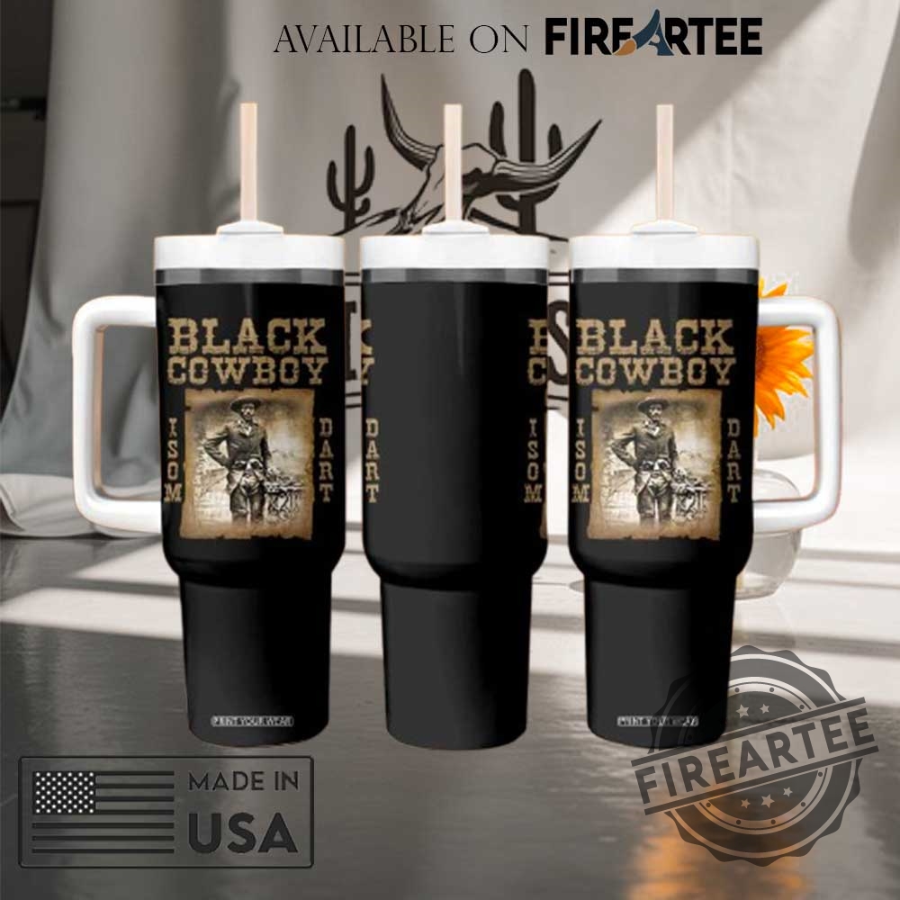 Black Cowboy Isom Dart Tumbler With Handle Western History Travel Mug For Heritage And Culture Fans 4 Black Cowboy Isom Dart Tumbler with Handle – Western History Travel Mug for Heritage and Culture Fans
