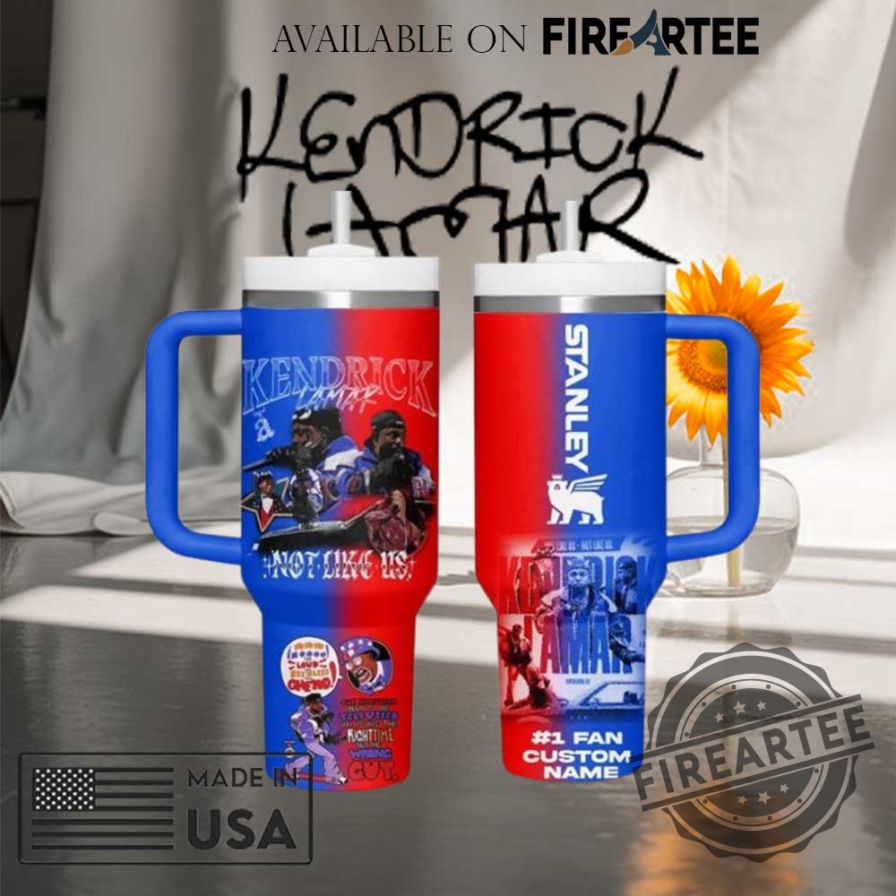 "Top Morgan Wallen and Beyoncé Country Music Tumblers for Fans" 10 Kendrick Lamar Custom Tumbler With Handle Not Like Us Tour Fan Gift Mug With Red And Blue Design