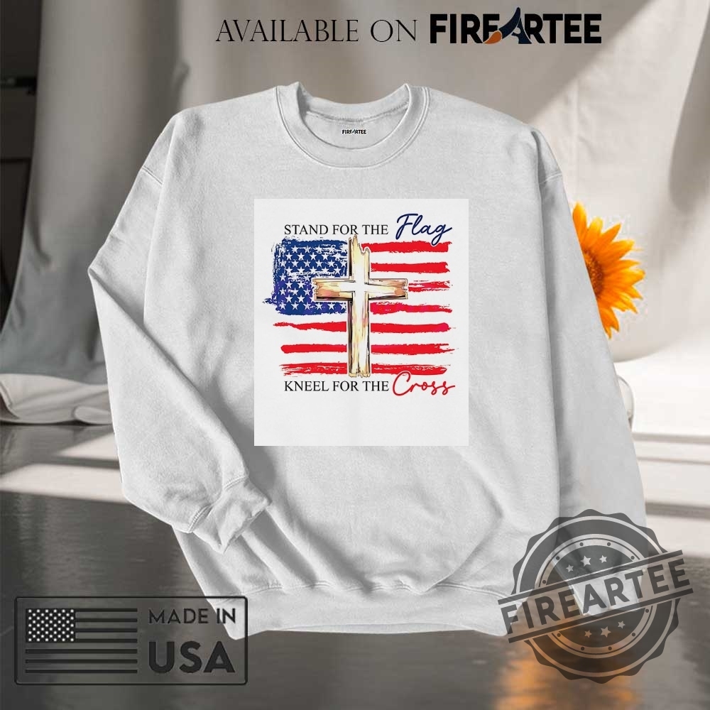 American Stand For The Flag Kneel For The Cross Shirt 7 American stand for the flag kneel for the cross shirt