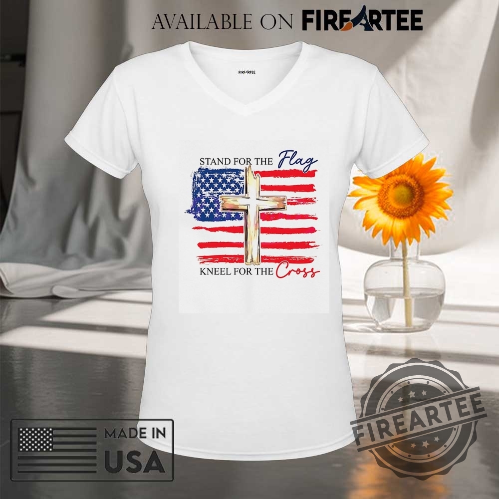 American Stand For The Flag Kneel For The Cross Shirt 9 American stand for the flag kneel for the cross shirt