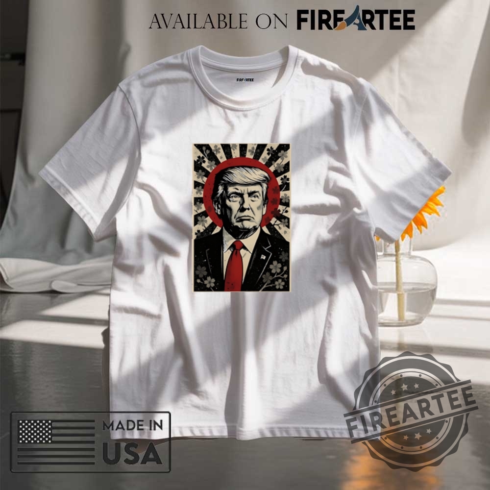 "Top Trendy Statement Shirts for 2023: Stand Out in Style" 18 Donald Trump Rising Sun Power Cherry Blossom Propaganda Shirt