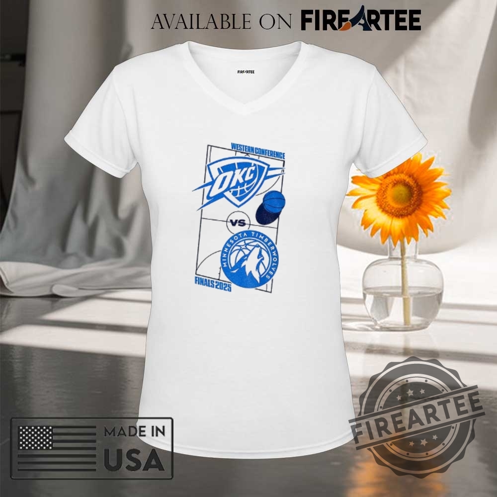 Oklahoma City Thunder Vs Minnesota Timberwolves 2025 Western Conference Finals Matchup Shirt 9 Oklahoma City Thunder vs Minnesota Timberwolves 2025 Western Conference Finals Matchup Shirt