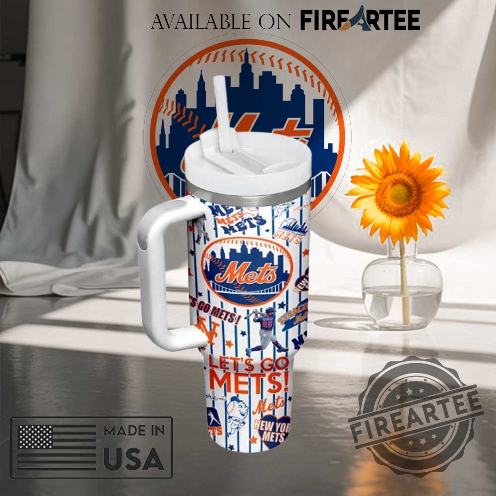 New York Mets Baseball Tumbler White Color Personalized Fan Mug With Handle And Straw 5 New York Mets Baseball Tumbler White Color Personalized Fan Mug with Handle and Straw