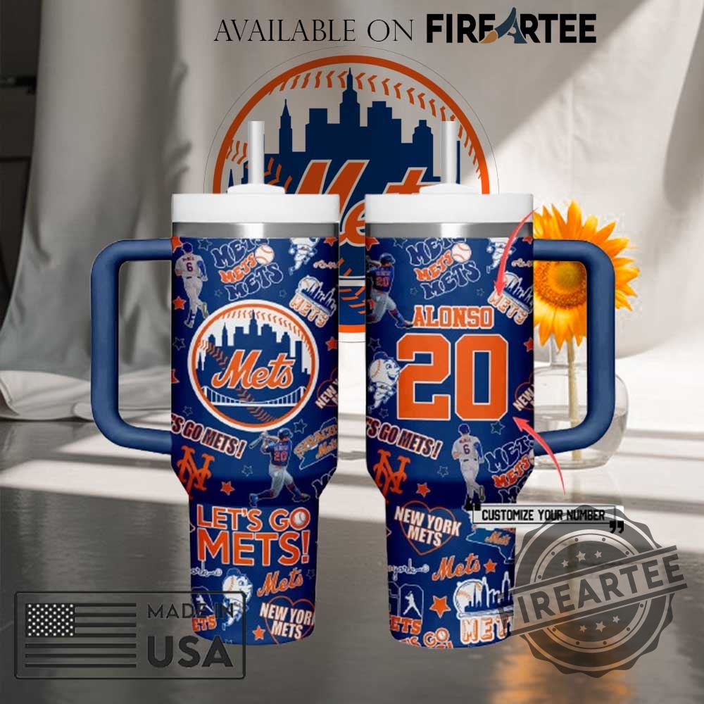 "Top Personalized New York Baseball Tumblers for Passionate Fans" 7 New York Mets Baseball Tumbler Blue Color Personalized Fan Mug With Handle And Straw