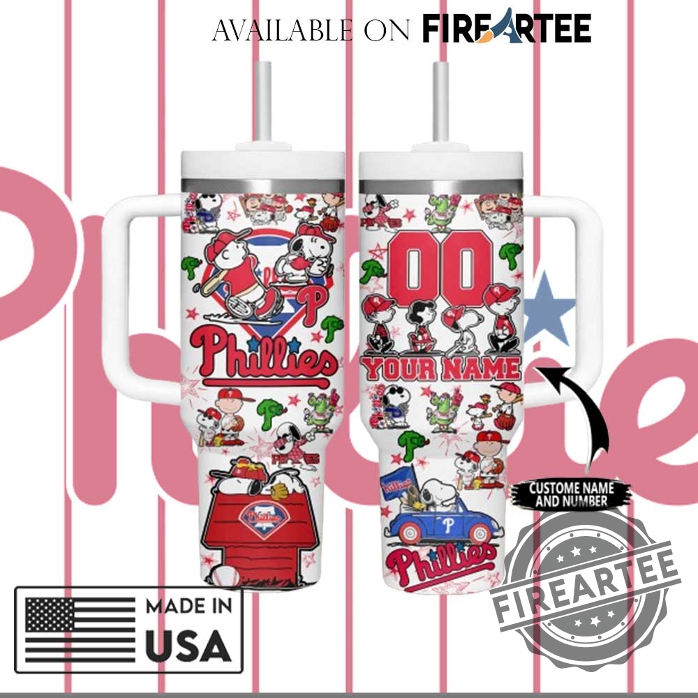 Philadelphia Phillies Snoopy Tumbler Personalized Peanuts Baseball Mug 3 Philadelphia Phillies Snoopy Tumbler Personalized Peanuts Baseball Mug